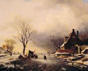 查尔斯 亨利 约瑟夫 雷克尔特 : Winter Scene with Skaters